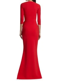 Kate Slit-Detail Boatneck Gown -Cheap Clothing Store 0400000145051 PASSION A3
