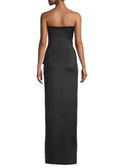 Jonas Asymmetrical Draped Gown -Cheap Clothing Store 0400010399960 BLACK A3