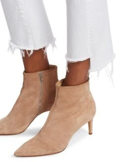 MOTHER The Insider High-Rise Step Frayed-Hem Stretch Boot-Cut Jeans -Cheap Clothing Store 0400012045798 A5