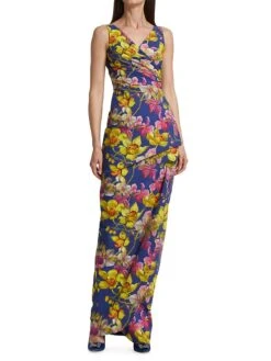 Florien Printed Gown -Cheap Clothing Store 0400014067886 WILDNARCISSUSGOLD A1