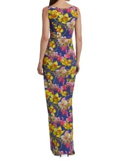 Florien Printed Gown -Cheap Clothing Store 0400014067886 WILDNARCISSUSGOLD A3