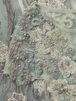 Cap-Sleeve Floral A-Line Gown -Cheap Clothing Store 0400014340246 SEAMIST A6