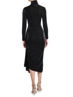 Giorgio Armani Draped Jersey Dress -Cheap Clothing Store 0400014595792 NERO A3
