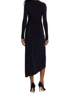 Halston Giorgia Jersey Cocktail Dress 13 Halston Giorgia Jersey Cocktail Dress -Cheap Clothing Store 0400014775865 INK A3