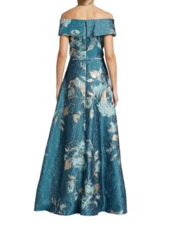 Floral Off-The-Shoulder Gown 13 Floral Off-The-Shoulder Gown -Cheap Clothing Store 0400014823882 PEACOCKGOLD A3