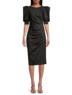 Zella Scoopback Cocktail Dress -Cheap Clothing Store 0400014834418 BLACK A1