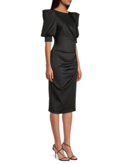 Zella Scoopback Cocktail Dress -Cheap Clothing Store 0400014834418 BLACK A2