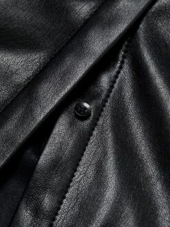 Alice + Olivia Jem Faux Leather Mini Dress -Cheap Clothing Store 0400015119476 BLACK A6