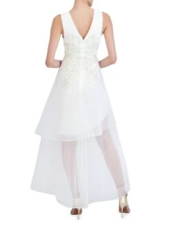 BCBGMAXAZRIA Embroidered Gown -Cheap Clothing Store 0400015972358 OFFWHITE A3