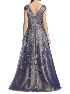 Embellished Tulle Ballgown -Cheap Clothing Store 0400015976956 BLUE A3