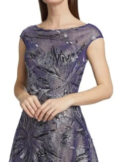 Embellished Tulle Ballgown -Cheap Clothing Store 0400015976956 BLUE A5