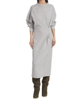 Isabel Marant Etoile Meg Wool-Knit Sweater Dress 11 Isabel Marant Etoile Meg Wool-Knit Sweater Dress -Cheap Clothing Store 0400016404402 GREY A1