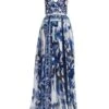 Dolce & Gabbana Blu Mediterraneo Sleeveless Painterly Maxi Dress -Cheap Clothing Store 0400016449851 TRISMAIOLICHE