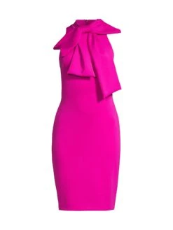 Von Bow-Neck Sheath Dress
