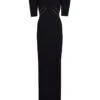 Castelo Puff-Sleeve Cut-Out Gown -Cheap Clothing Store 0400016570116 BLACK