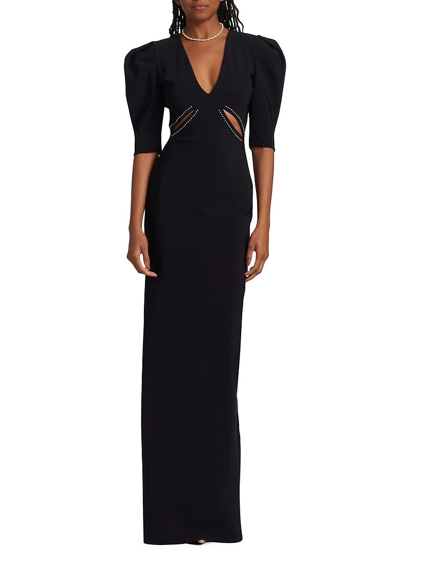 Castelo Puff-Sleeve Cut-Out Gown 5 Castelo Puff-Sleeve Cut-Out Gown - Image 3