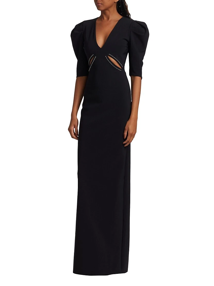 Castelo Puff-Sleeve Cut-Out Gown 6 Castelo Puff-Sleeve Cut-Out Gown - Image 4