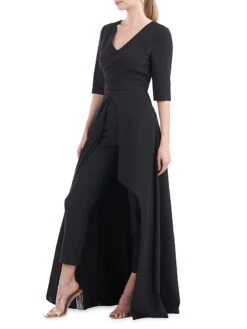 Gina Walk-Through Gown -Cheap Clothing Store 0400016660823 BLACK A5