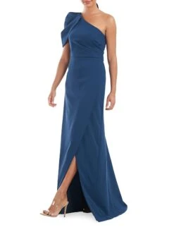 Briana Draped One-Shoulder Gown -Cheap Clothing Store 0400017107307 INK A2