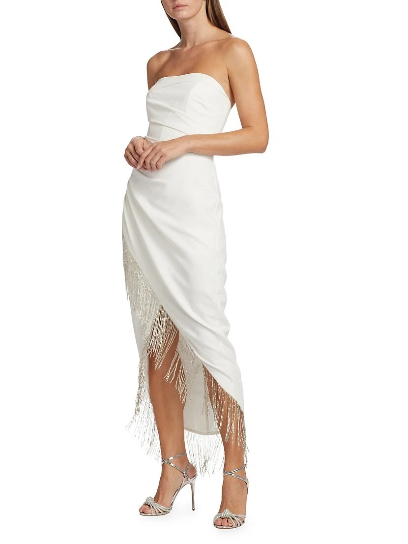 Marchesa Notte Strapless Asymmetric Bead-Trim Dress 5 Marchesa Notte Strapless Asymmetric Bead-Trim Dress - Image 3