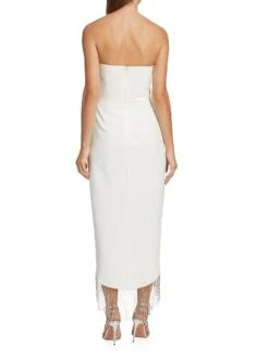 Marchesa Notte Strapless Asymmetric Bead-Trim Dress 13 Marchesa Notte Strapless Asymmetric Bead-Trim Dress -Cheap Clothing Store 0400017553279 IVORY A3