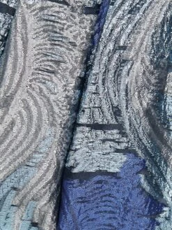 Shirtwaist Abstract Print Gown -Cheap Clothing Store 0400017613647 SILVERMULTI A6