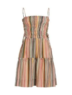 Campbell Silk-Cotton Striped Dress