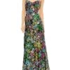Prom Floral Sequin Gown -Cheap Clothing Store 0400017761227 BLACKMULTI