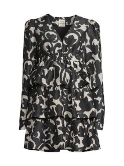 Tiered Empire-Waist Minidress