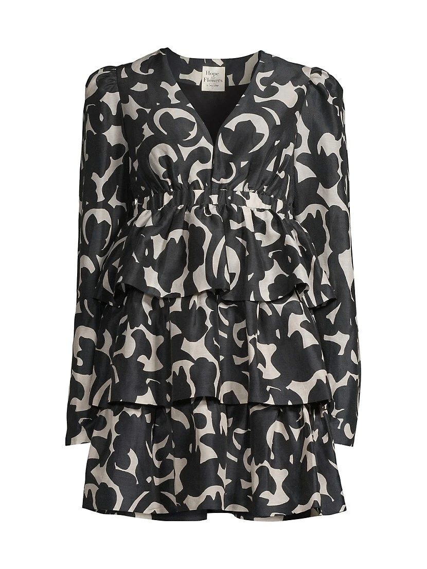 Tiered Empire-Waist Minidress 3 Tiered Empire-Waist Minidress