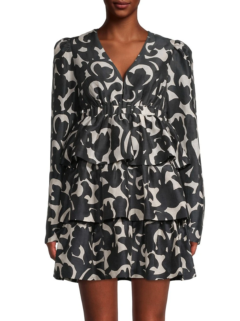 Tiered Empire-Waist Minidress 5 Tiered Empire-Waist Minidress - Image 3