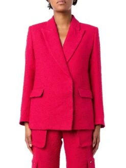 Amiri Textured Concealed Closure Blazer -Cheap Clothing Store 0400018066368 FUSCHIA A1