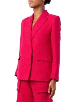 Amiri Textured Concealed Closure Blazer -Cheap Clothing Store 0400018066368 FUSCHIA A2