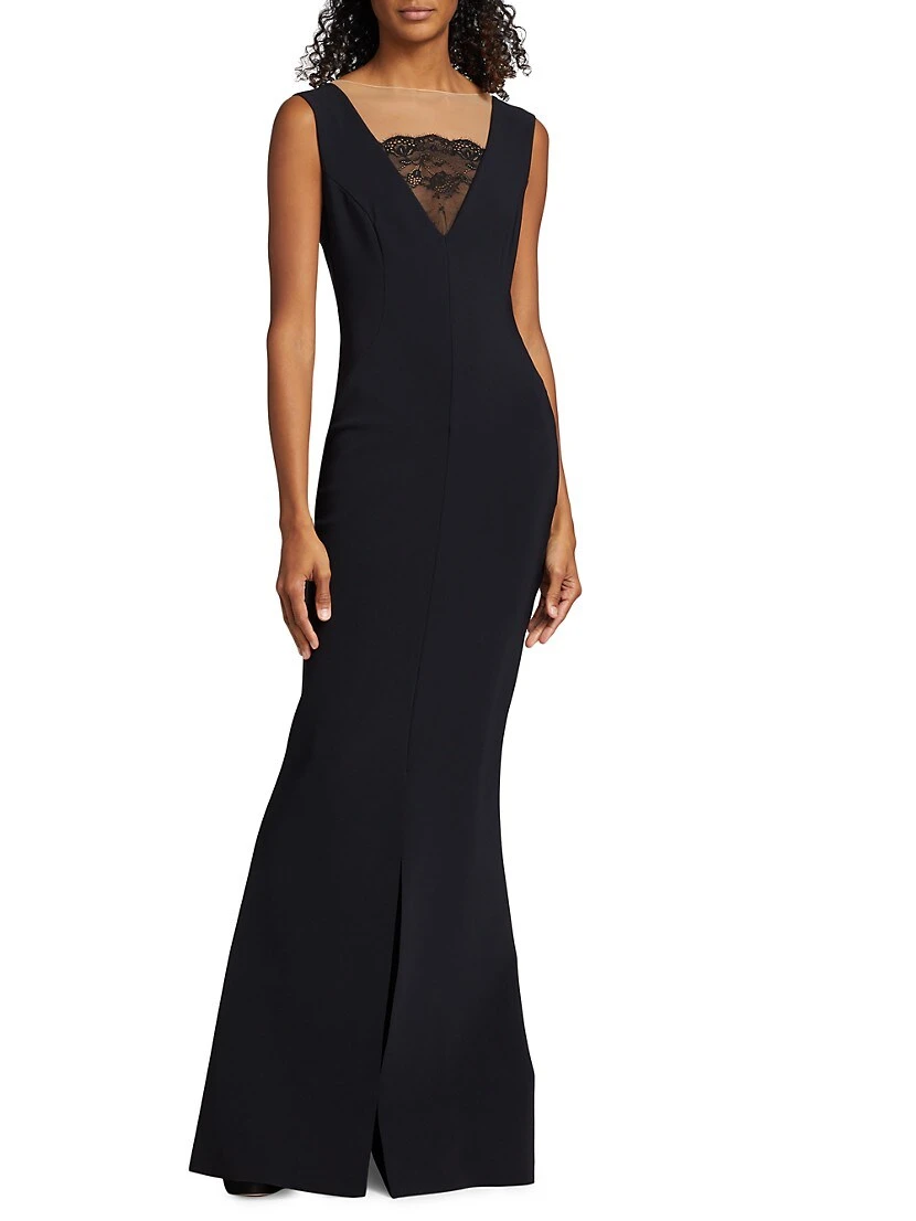 Sada Lace-Trimmed Illusion Gown 5 Sada Lace-Trimmed Illusion Gown - Image 3