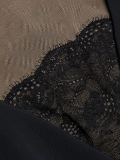 Sada Lace-Trimmed Illusion Gown 15 Sada Lace-Trimmed Illusion Gown -Cheap Clothing Store 0400018088476 BLACK A6