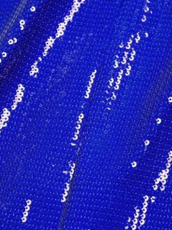 Sequin Asymmetric-Neck Midi-Dress -Cheap Clothing Store 0400018161204 BLUE A6