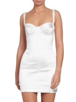 Dolce & Gabbana Bustier Minidress 10 Dolce & Gabbana Bustier Minidress -Cheap Clothing Store 0400018230583 WHITE A1