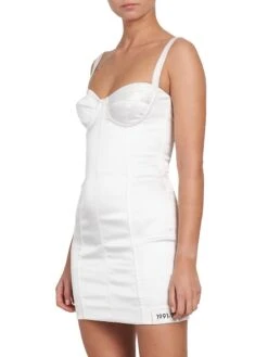 Dolce & Gabbana Bustier Minidress 11 Dolce & Gabbana Bustier Minidress -Cheap Clothing Store 0400018230583 WHITE A2