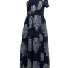 Erina Metallic Floral Long Dress