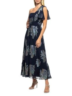 Erina Metallic Floral Long Dress 8 Erina Metallic Floral Long Dress -Cheap Clothing Store 0400018248433 NAVYMULTI A1