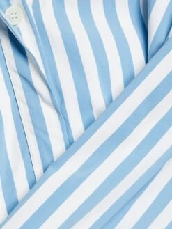 Belted Striped Shirtdress -Cheap Clothing Store 0400018259738 BLUEWHITE A6