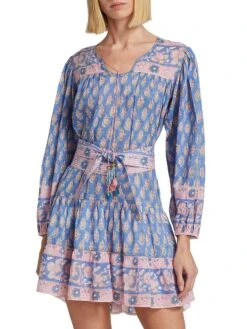 Bell Adele Silk-Blend Belted Minidress -Cheap Clothing Store 0400018319479 BLUEPRINT A1