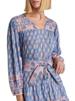 Bell Adele Silk-Blend Belted Minidress -Cheap Clothing Store 0400018319479 BLUEPRINT A5