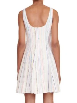 Staud Wells Cotton Striped Logo Minidress 12 Staud Wells Cotton Striped Logo Minidress -Cheap Clothing Store 0400018387395 MULTISTRIPE A3