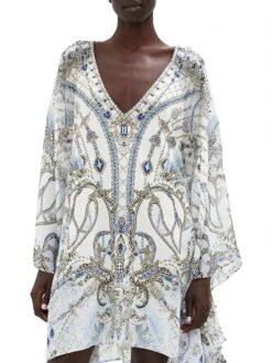 Camilla Moon And Back Asymmetric Silk Caftan -Cheap Clothing Store 0400018406151 MOONANDBACK A4