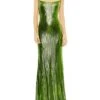 Ieena Foiled Jersey Lace-Up Column Gown -Cheap Clothing Store 0400018424441 APPLEGREEN
