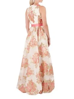 Vivian Floral Jacquard Gown -Cheap Clothing Store 0400018436064 DESERTROSE A2