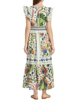 Farm Rio Summer Garden V-Neck Maxi Dress 13 Farm Rio Summer Garden V-Neck Maxi Dress -Cheap Clothing Store 0400018467745 SUMMERGARDEN A3