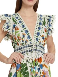Farm Rio Summer Garden V-Neck Maxi Dress 14 Farm Rio Summer Garden V-Neck Maxi Dress -Cheap Clothing Store 0400018467745 SUMMERGARDEN A5