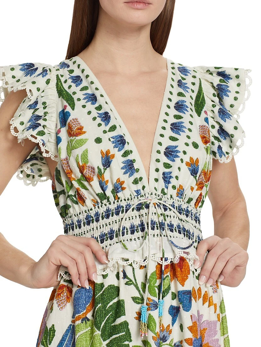 Farm Rio Summer Garden V-Neck Maxi Dress 8 Farm Rio Summer Garden V-Neck Maxi Dress - Image 6